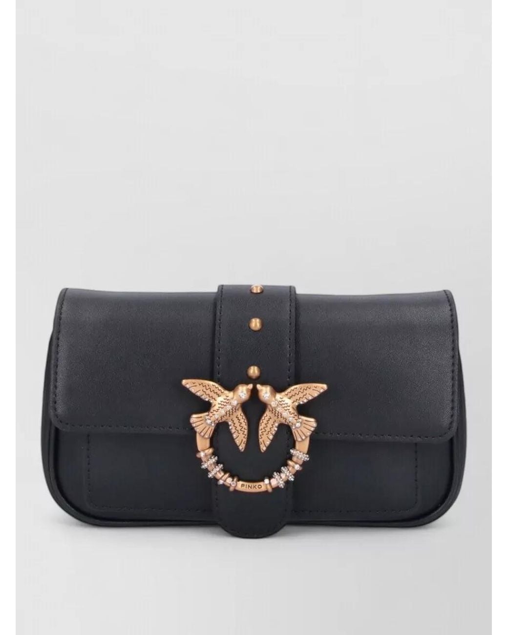 Pinko Gray Love Bag Clutch Bag