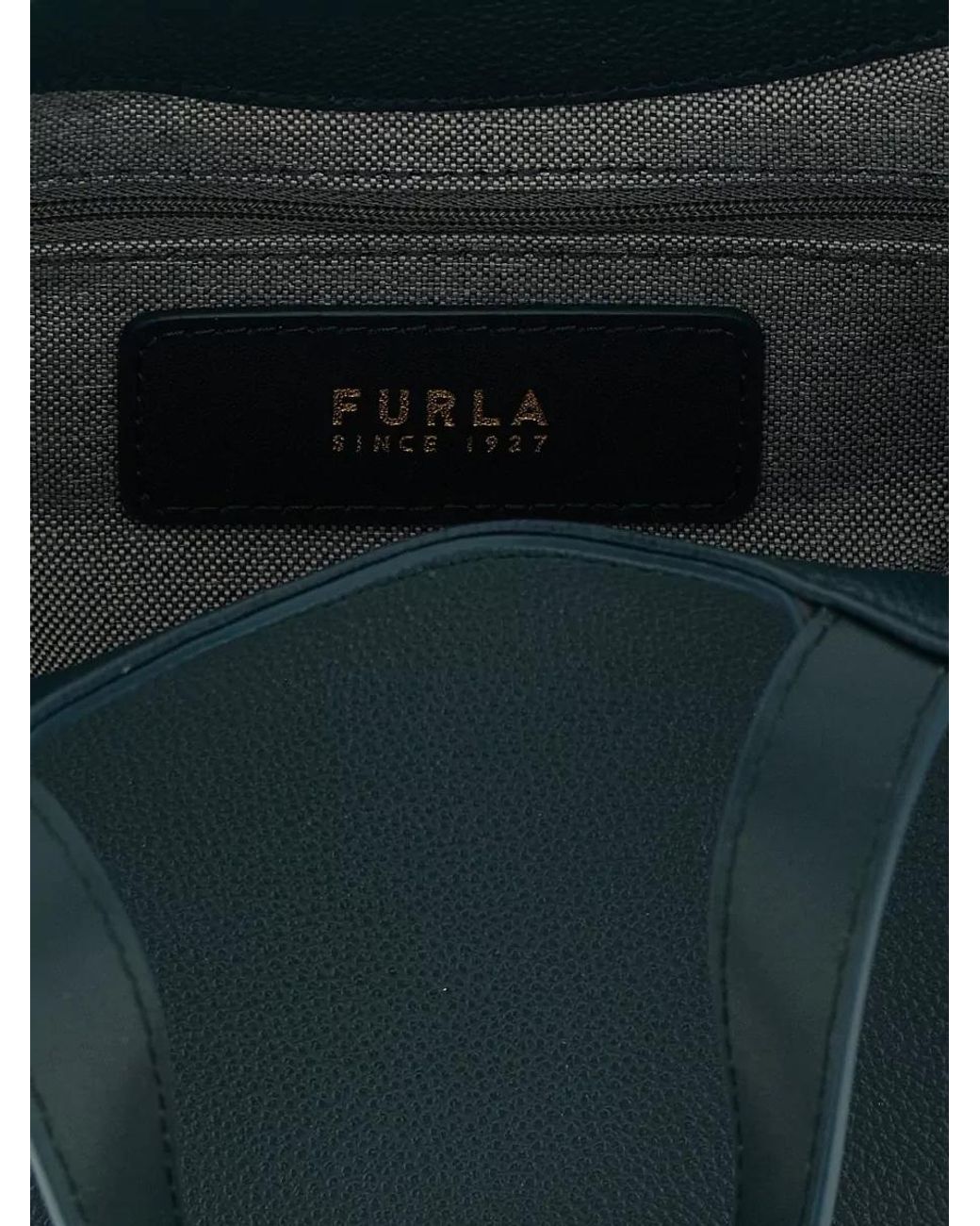 Furla Blue Na Calfskin Leather Shoulder Bag