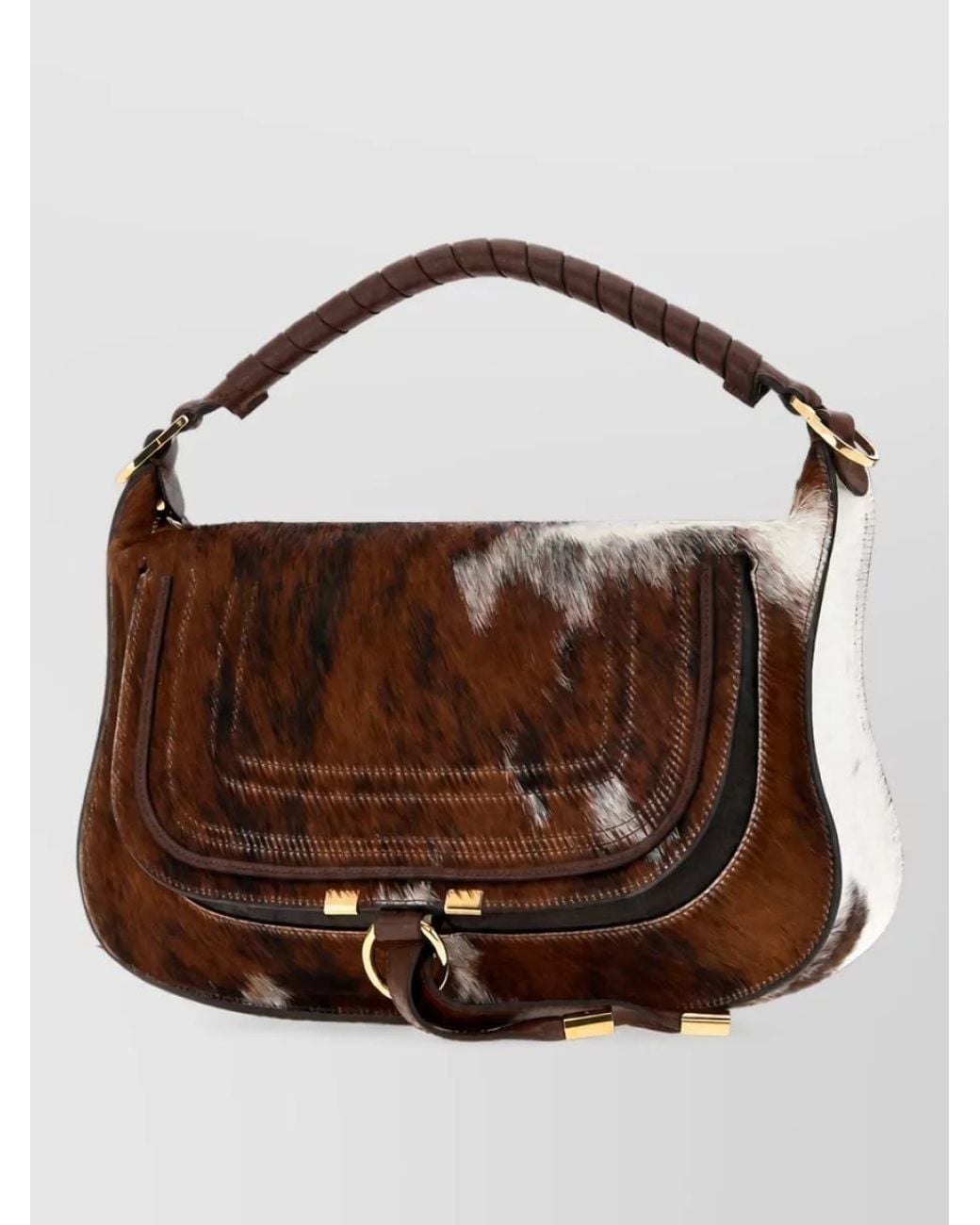 Chloé Brown Marcie Leather Clutch Bag