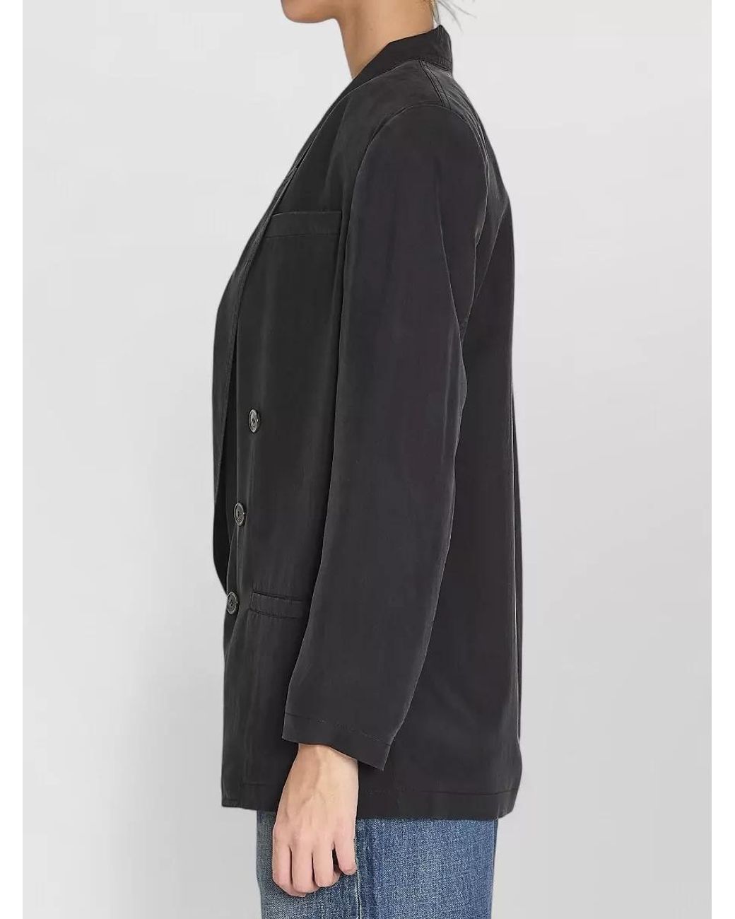 Saint Laurent Black Silk Formal Jacket