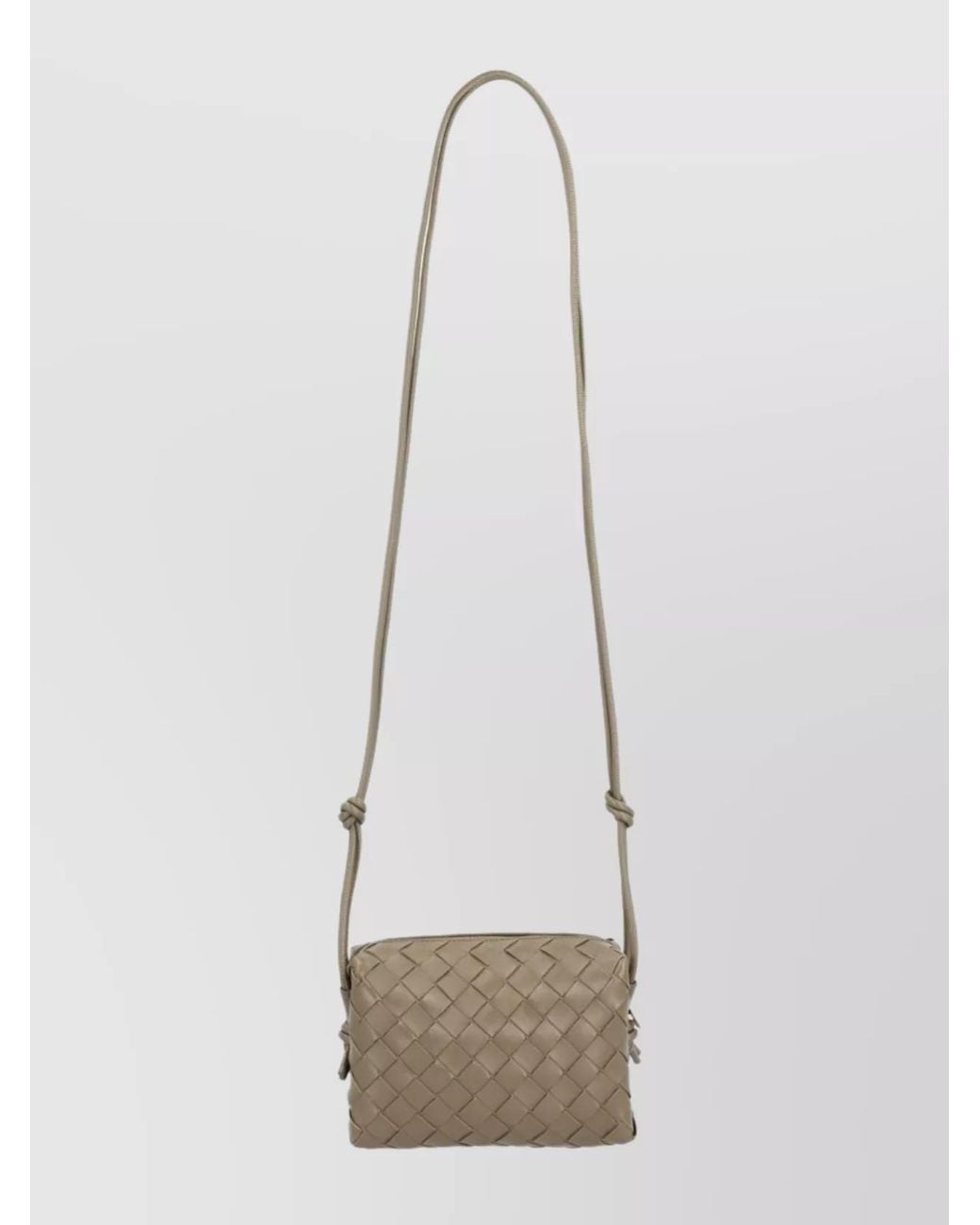 Bottega Veneta Natural Loop Mini Leather Crossbody Bag