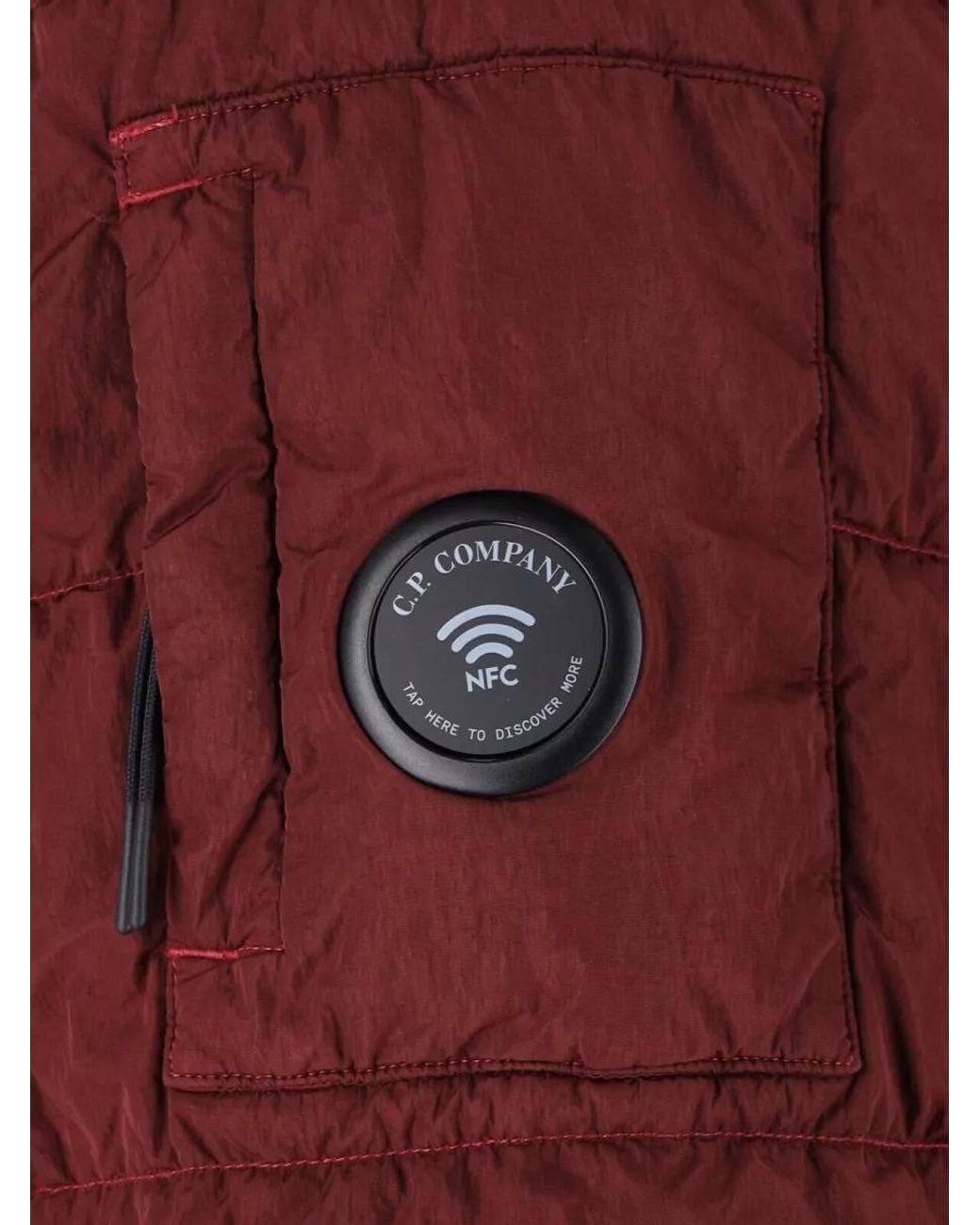 C P Company Red Puffer Jacket for men