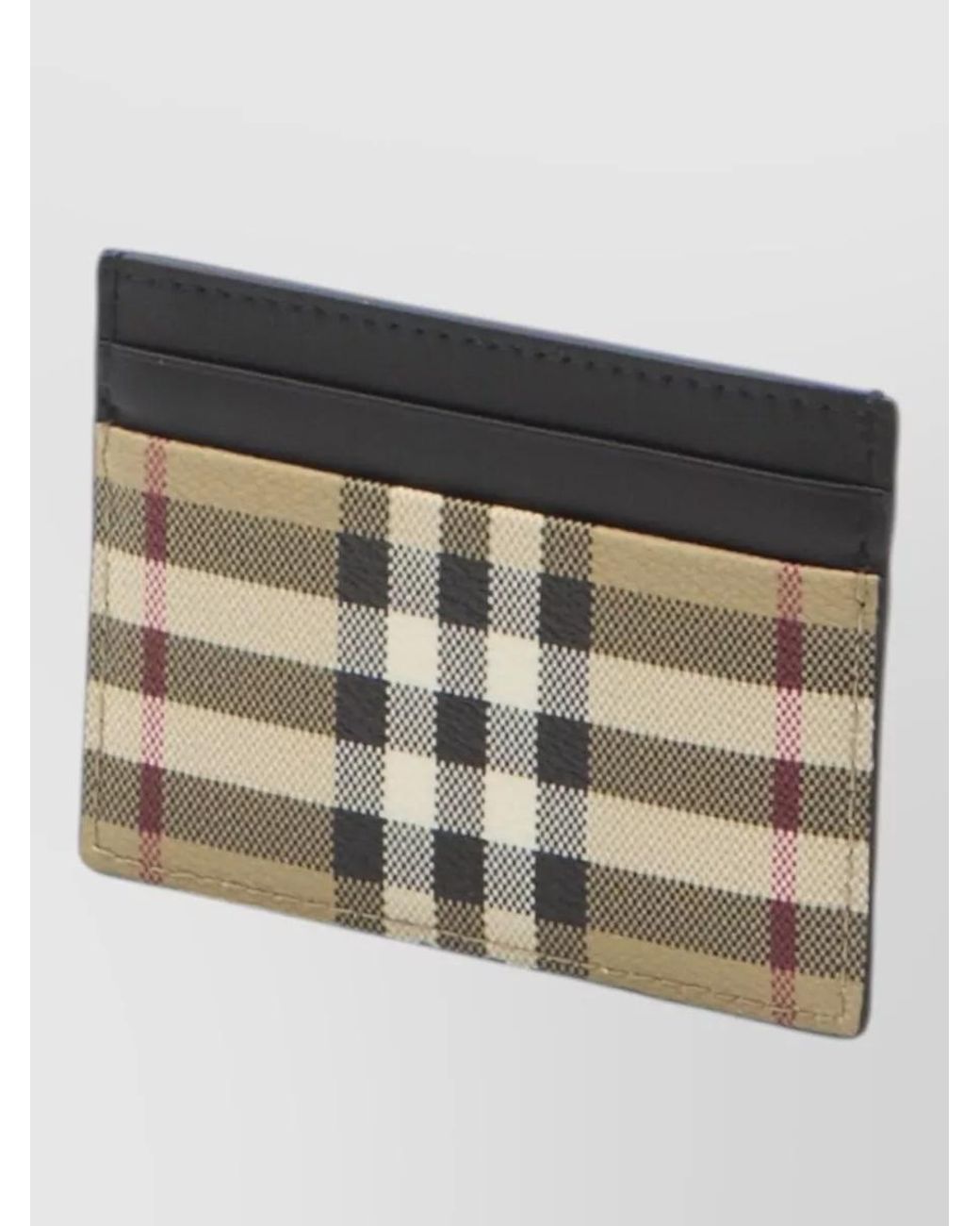 Burberry Black Check Card Holder for men