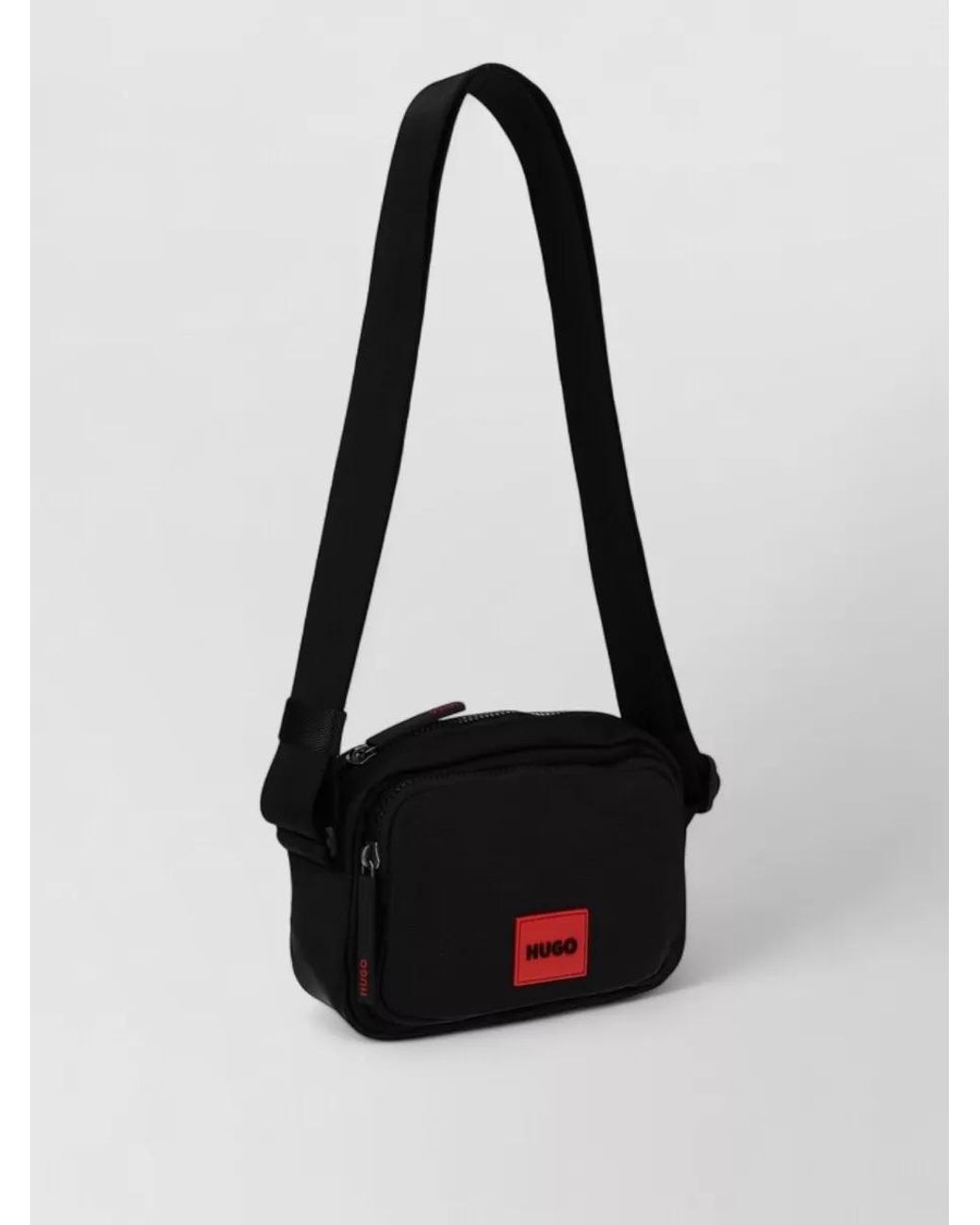 HUGO White Recycled Polyester Shoulder Bag for men