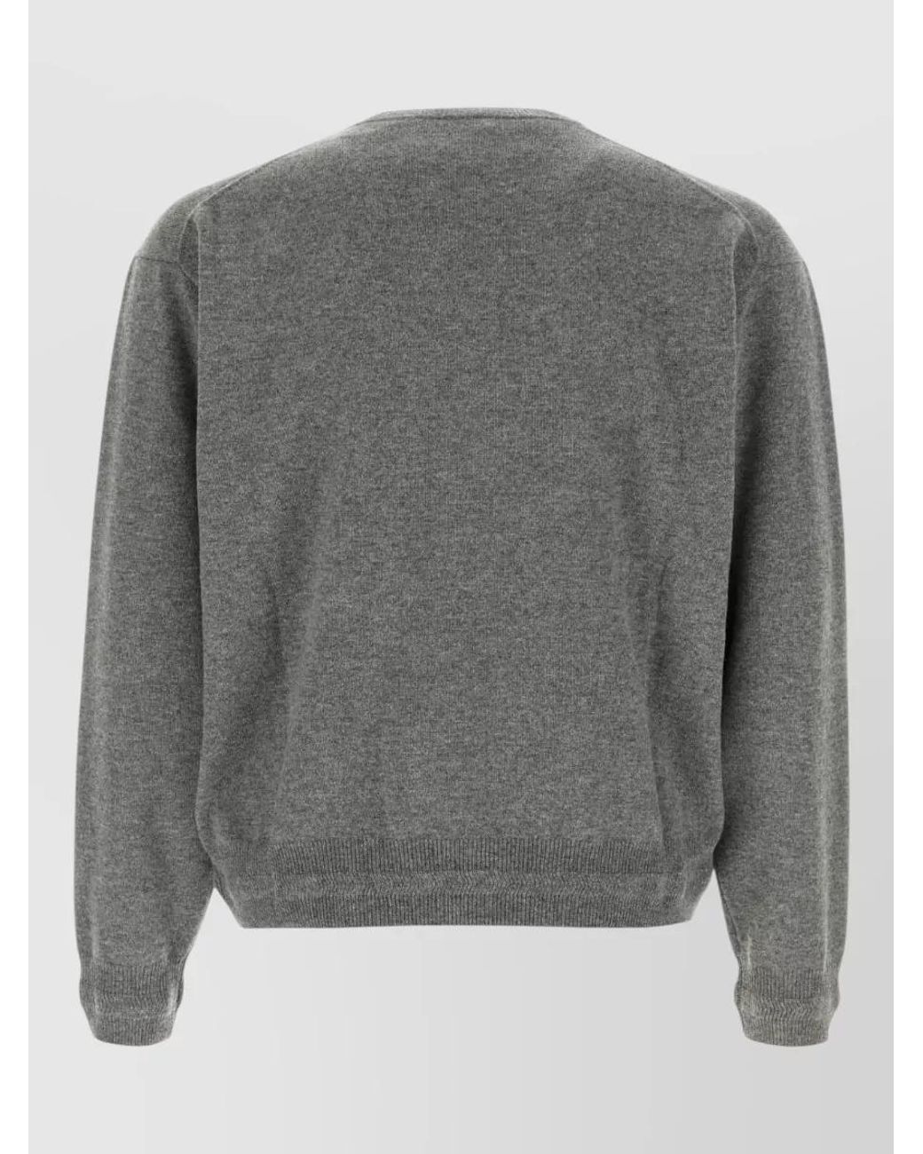 Jil Sander Gray Cashmere Crewneck Sweater for men