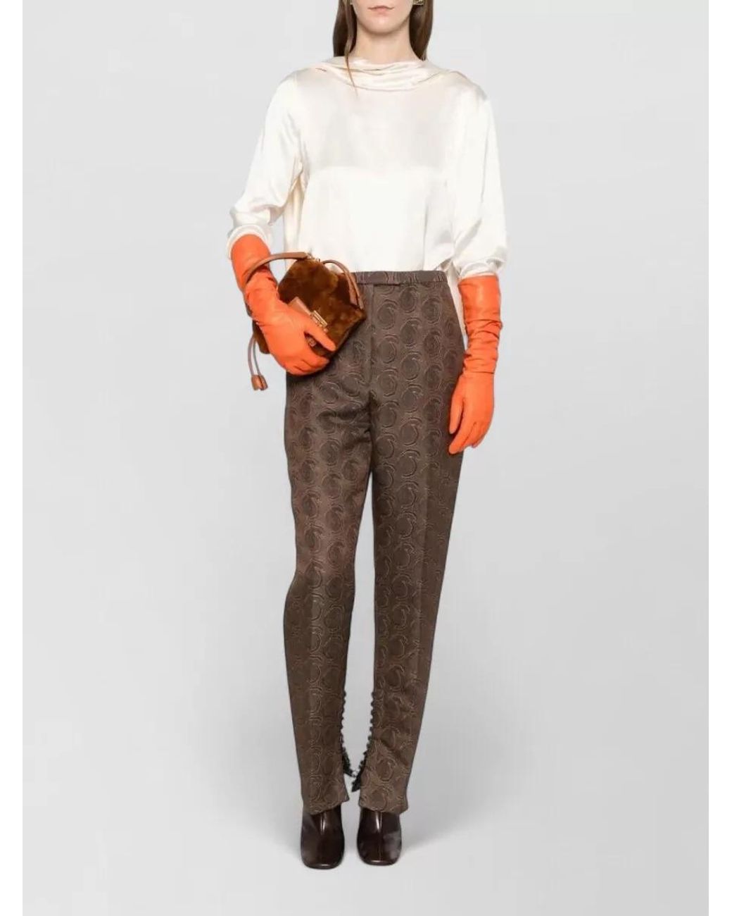 Dries Van Noten Brown Slim-Fit Trousers