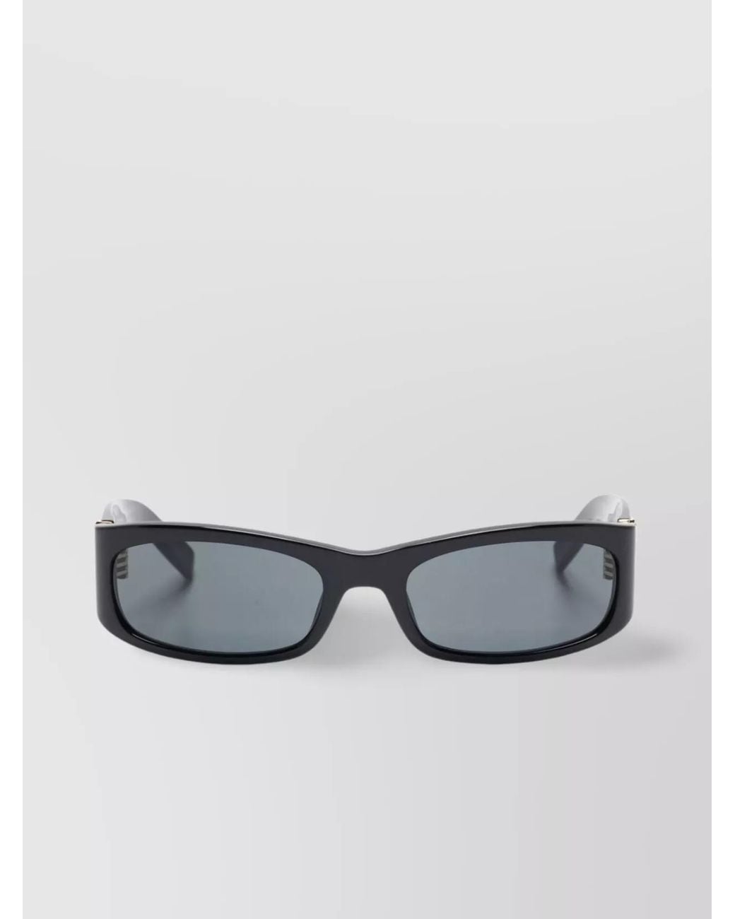 Saint Laurent Gray Rectangular Acetate Sunglasses