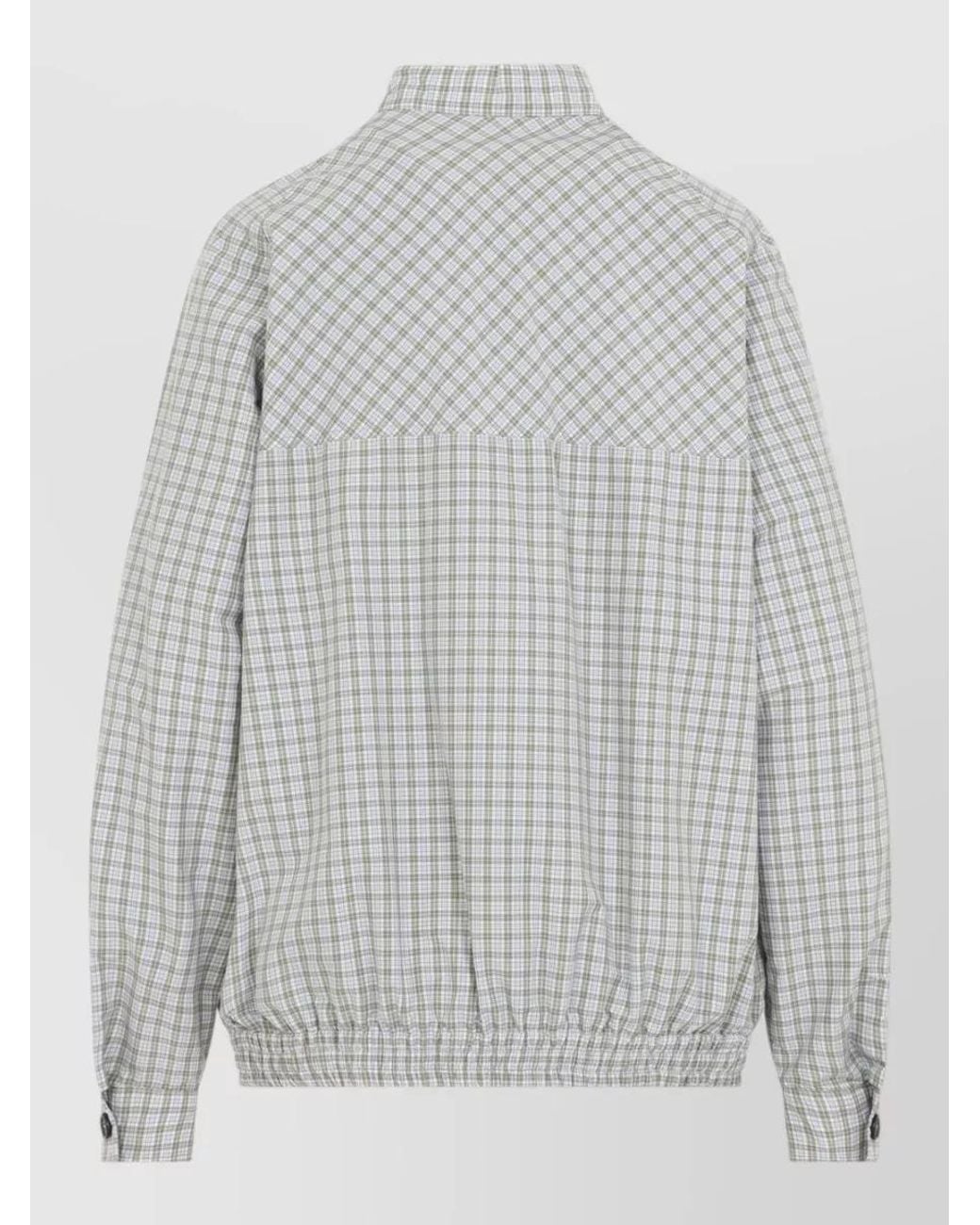 Miu Miu Gray Checked Oversized Single Breasted Jacket