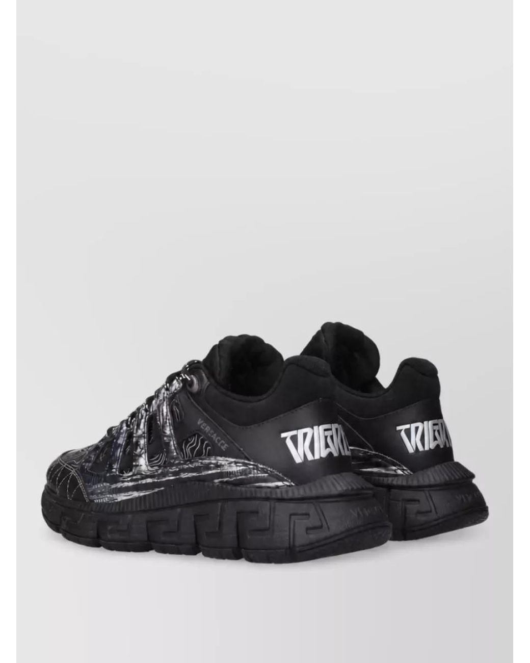 Versace Black Fabric Low-Top Sneakers for men