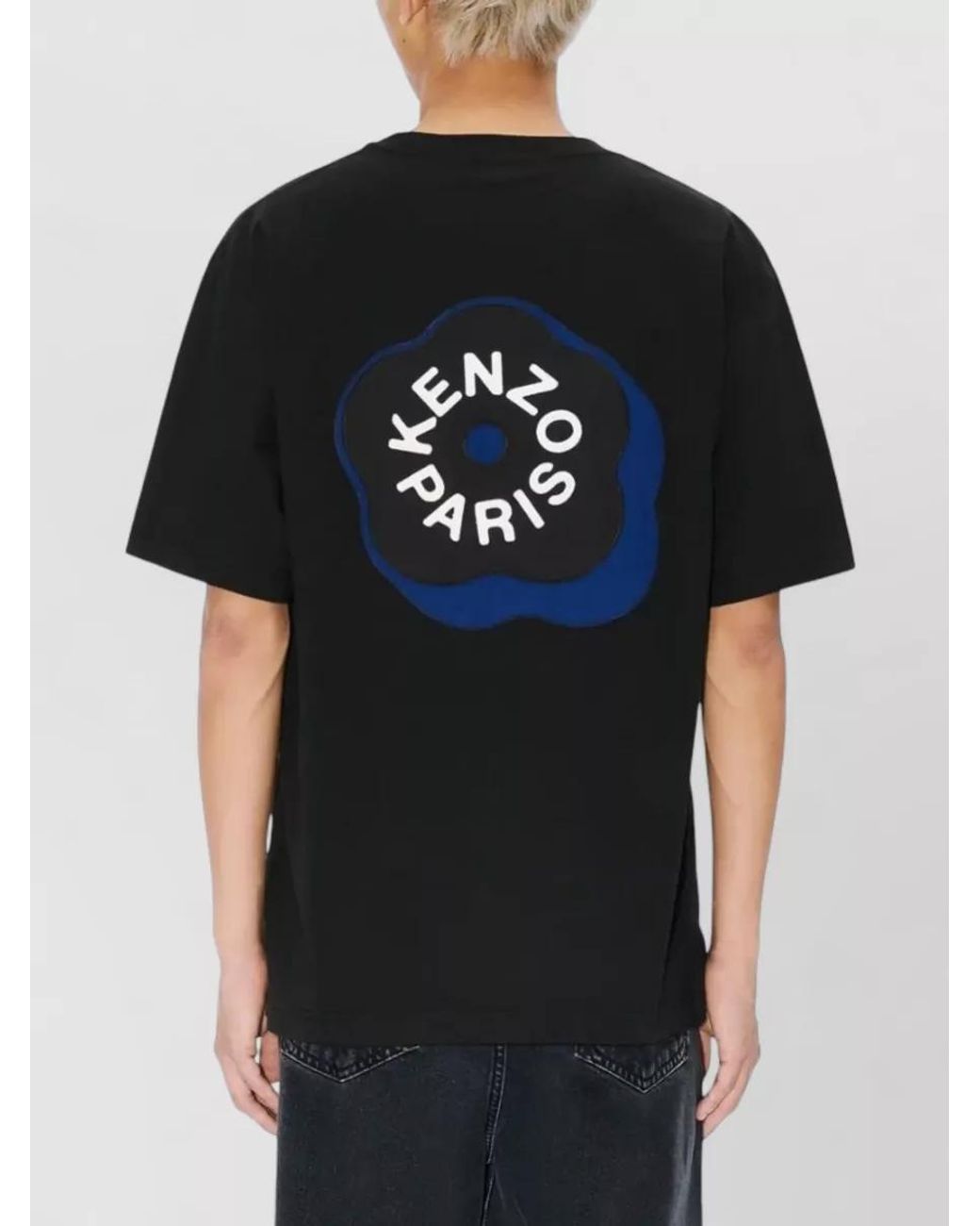 KENZO Black Oversized Cotton Short-Sleeve T-Shirt for men