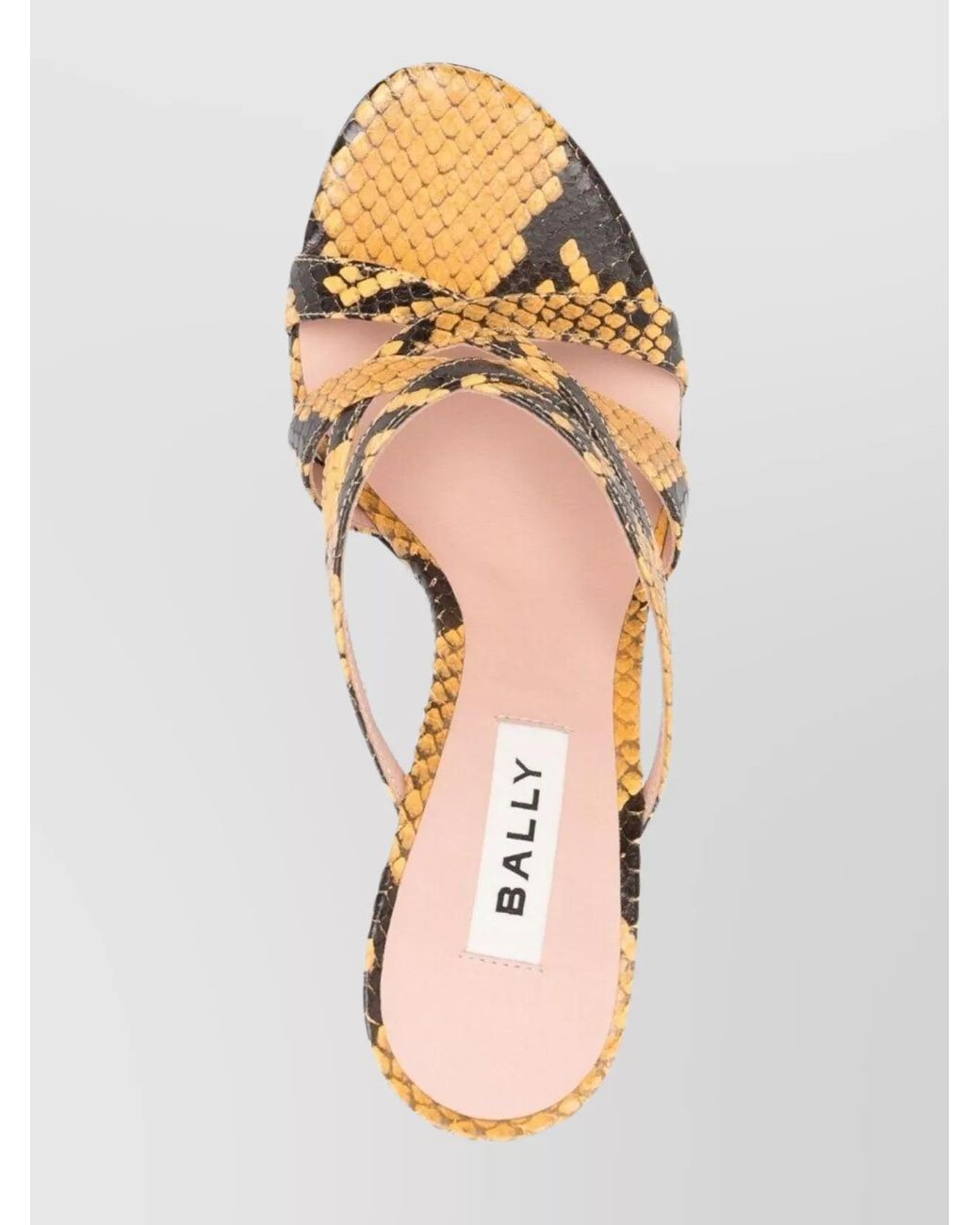 Bally Multicolor Snakeskin-Print Leather High-Heel Mules