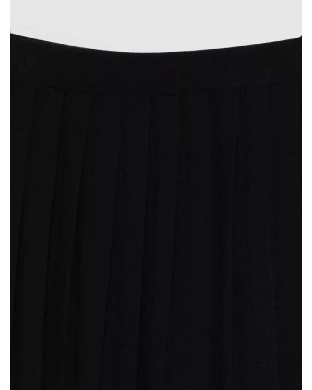 Lisa Yang Black Cashmere High-Rise Pleated Midi Skirt