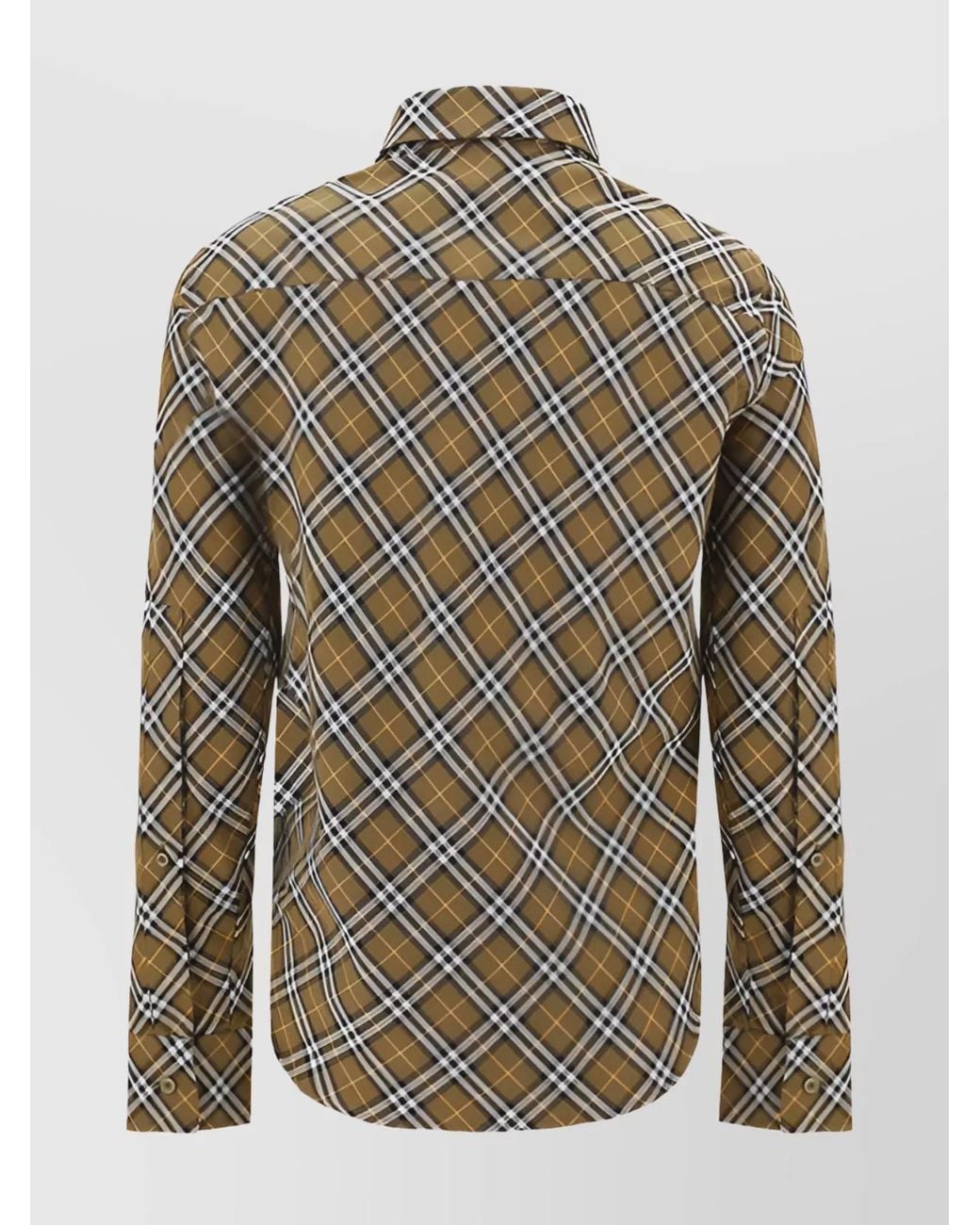 Burberry Brown Checked Cotton Shirt