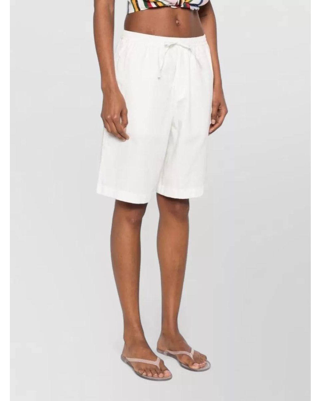 DUNST White Straight-Leg Cropped Pajama Shorts