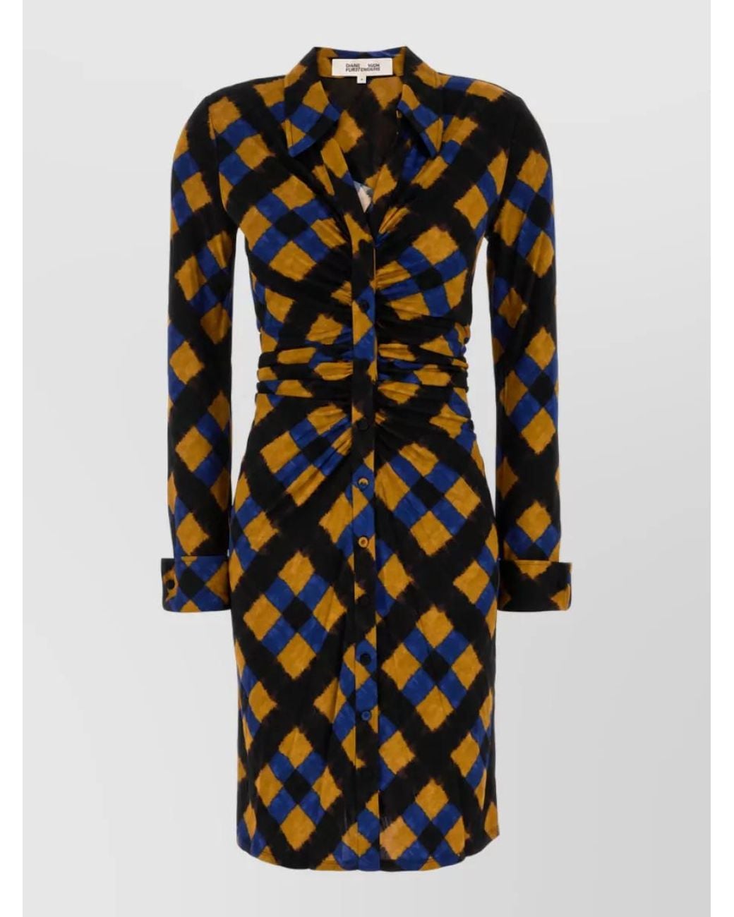 Diane von Furstenberg Black Printed Midi Dress