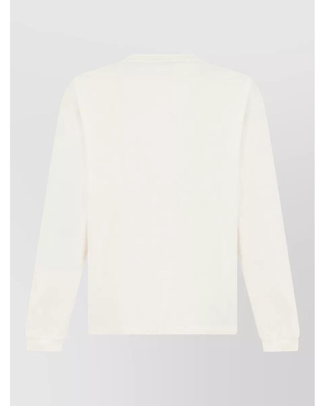 Boss White Cotton Crewneck Sweater for men