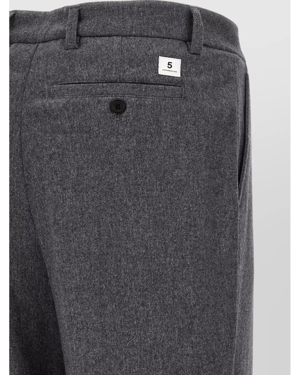 Department 5 Gray Cashmere-Blend Straight-Leg Trousers for men