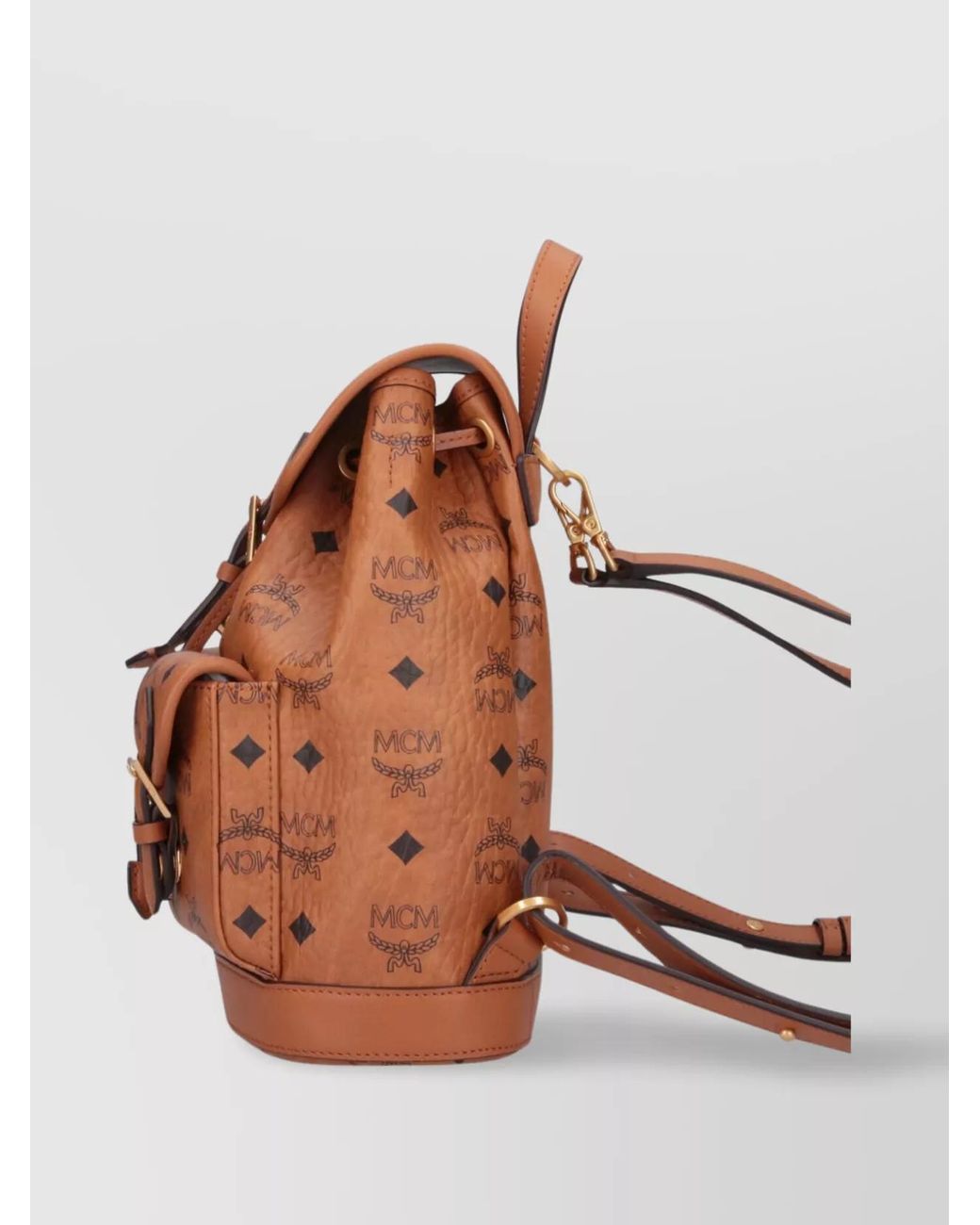 MCM Brown Aren Mini Backpack