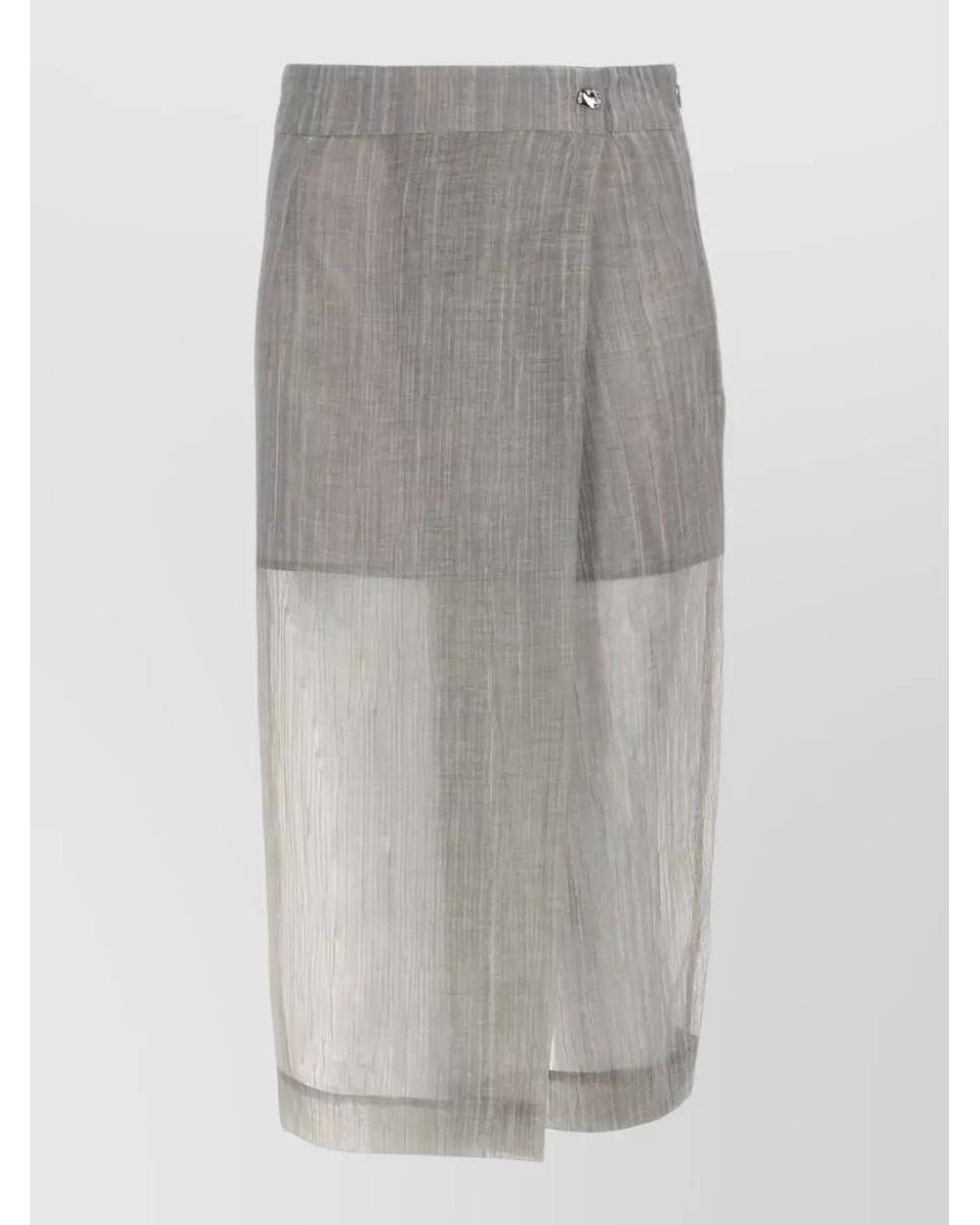 THE GARMENT Gray Delphi Midi Wrap Skirt