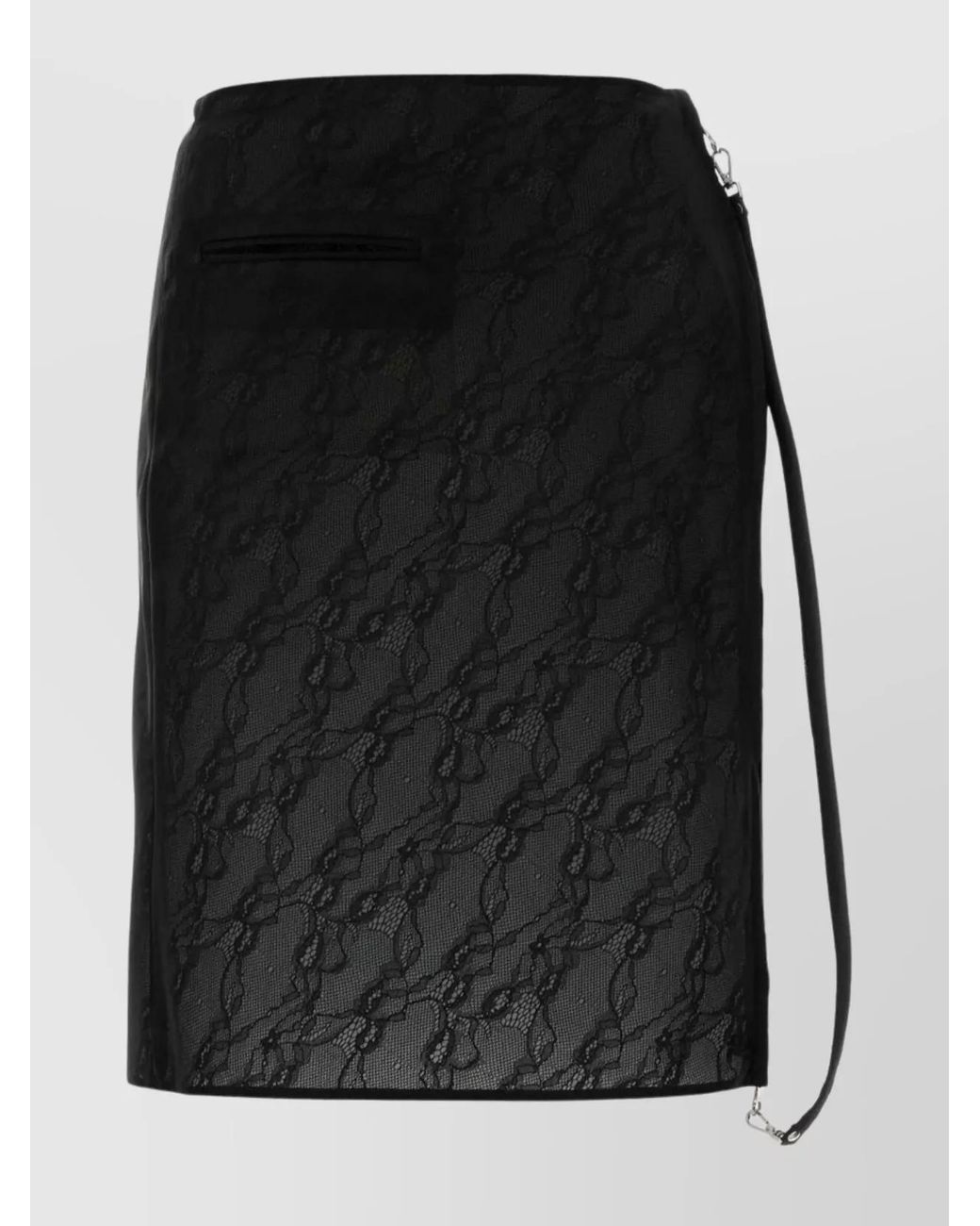 Courreges Black Stretch Fitted Skirt