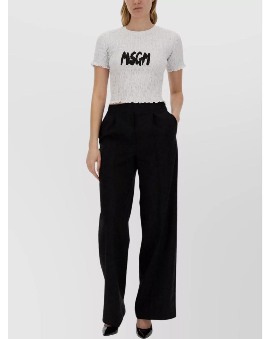 MSGM White Logo T-Shirt