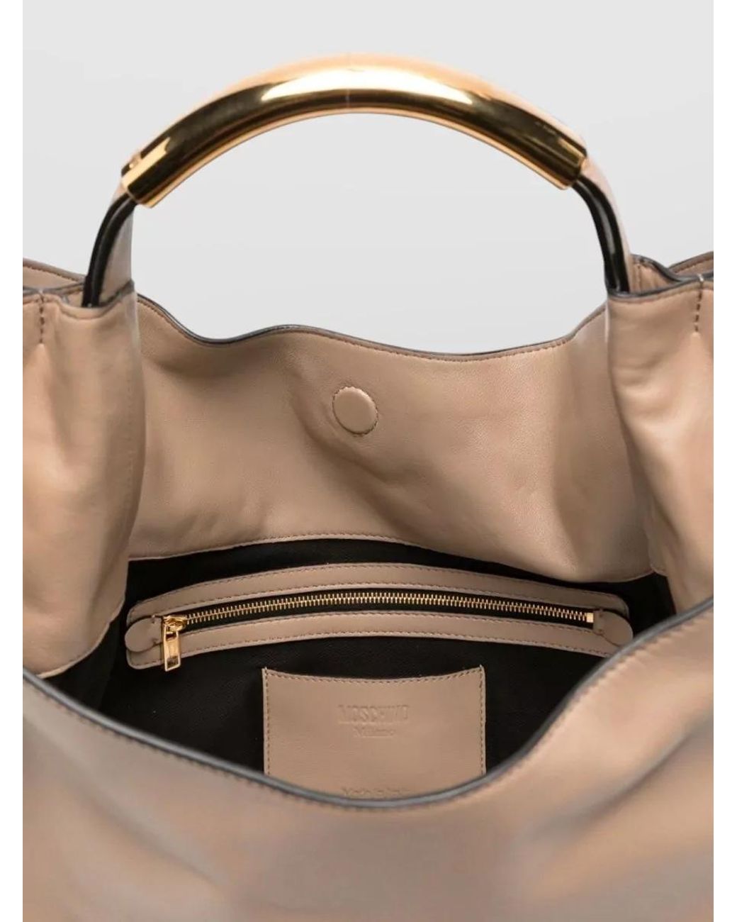 Moschino Natural Leather Shoulder Bag
