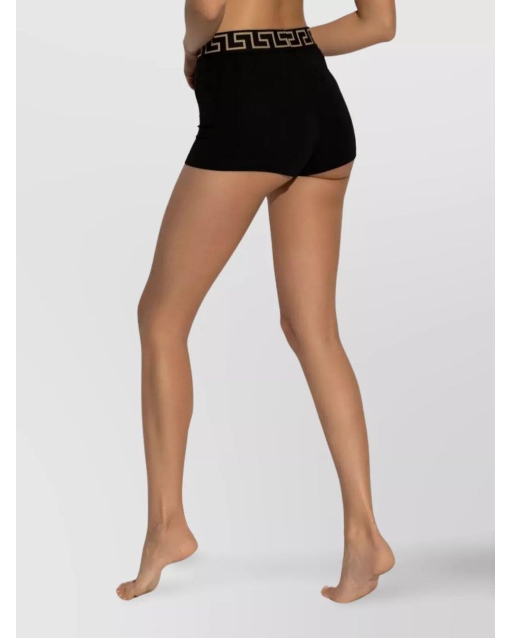 Versace Black Stretch Cotton High-Waisted Boxer Briefs