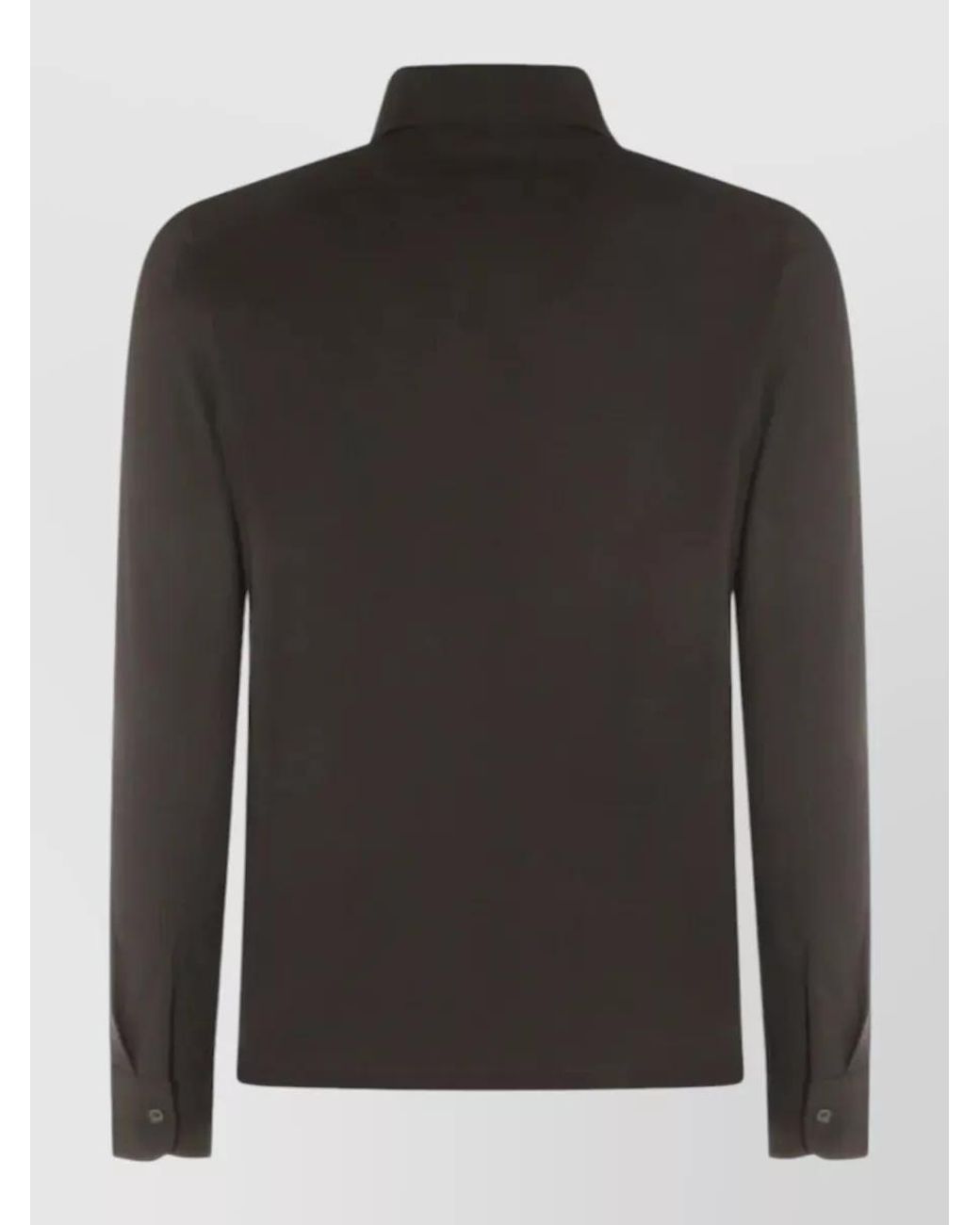 Zanone Black Short-Sleeve Polo Shirt for men