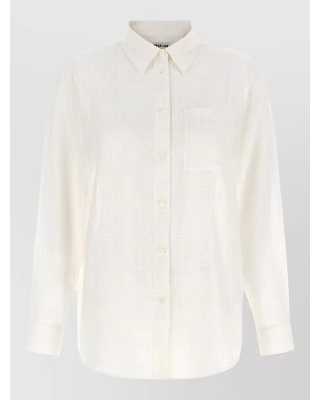 Burberry Natural Cotton Check Long-Sleeve Shirt