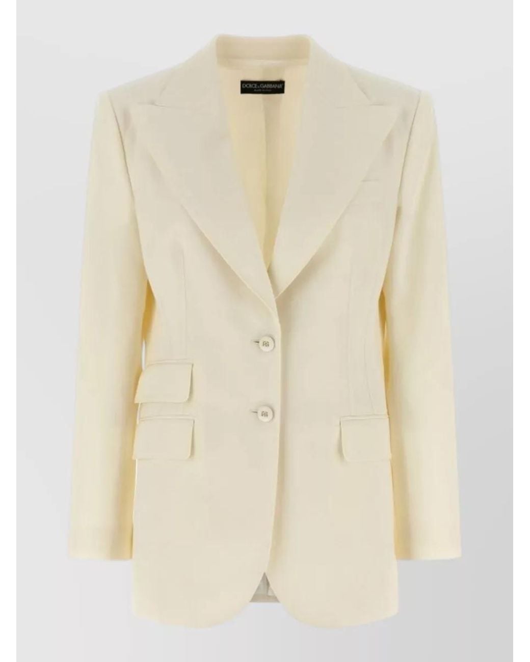 Dolce & Gabbana Natural Virgin Wool Blazer