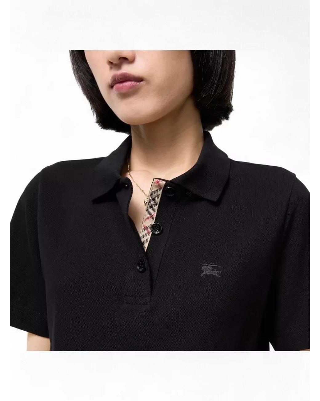 Burberry Black Cotton Piqué Polo Shirt