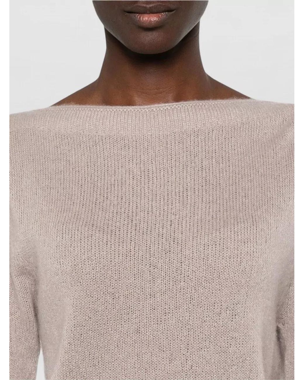 Tom Ford Pink Cashmere Silk Long-Sleeve Boat Neck Top