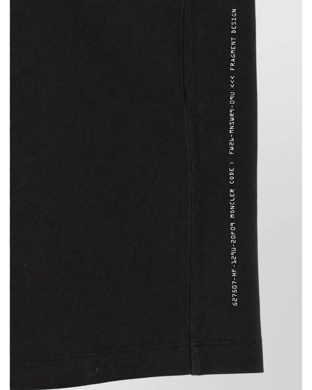 Moncler Genius Black Graphic Print Cotton T-Shirt for men