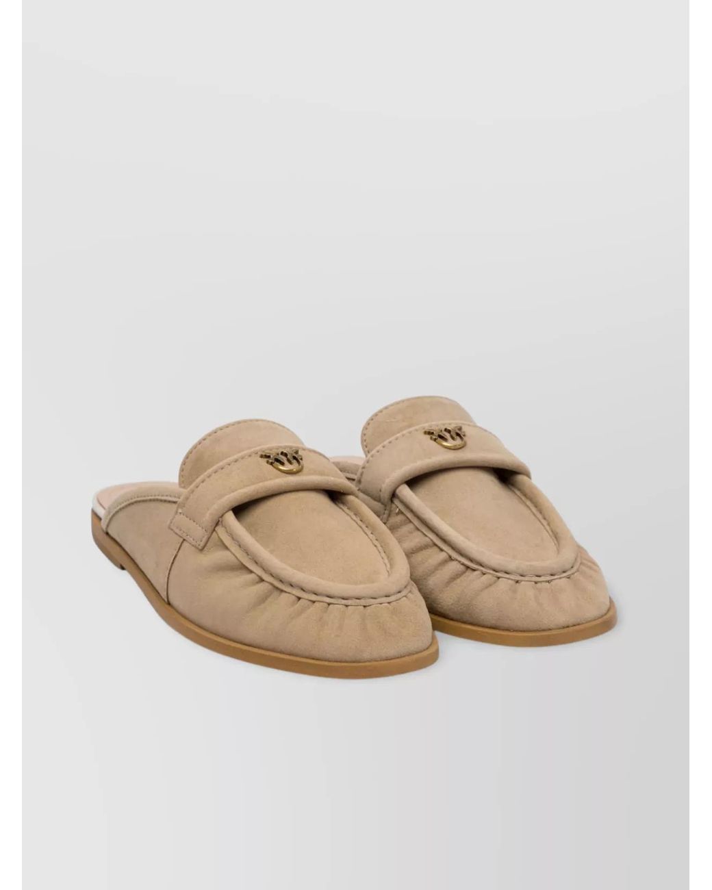 Pinko Natural Leather Loafers