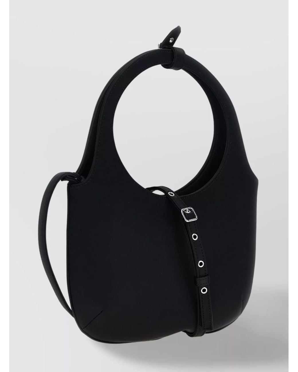 Courreges Black Holy Satin Shoulder Bag