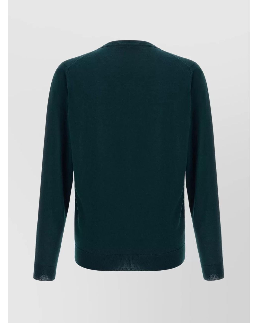 John Smedley Green Merino Wool Long-Sleeve Cardigan for men