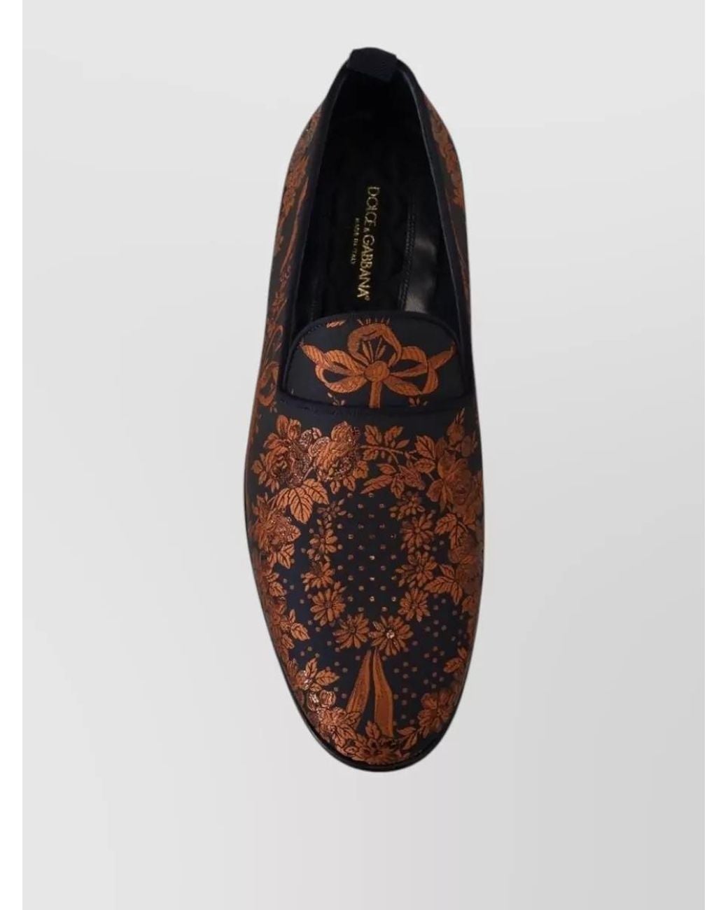 Dolce & Gabbana Brown Floral Slippers for men
