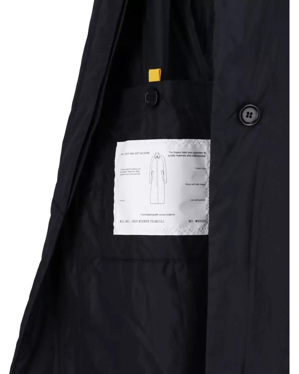 Aspesi Black Trench Coat