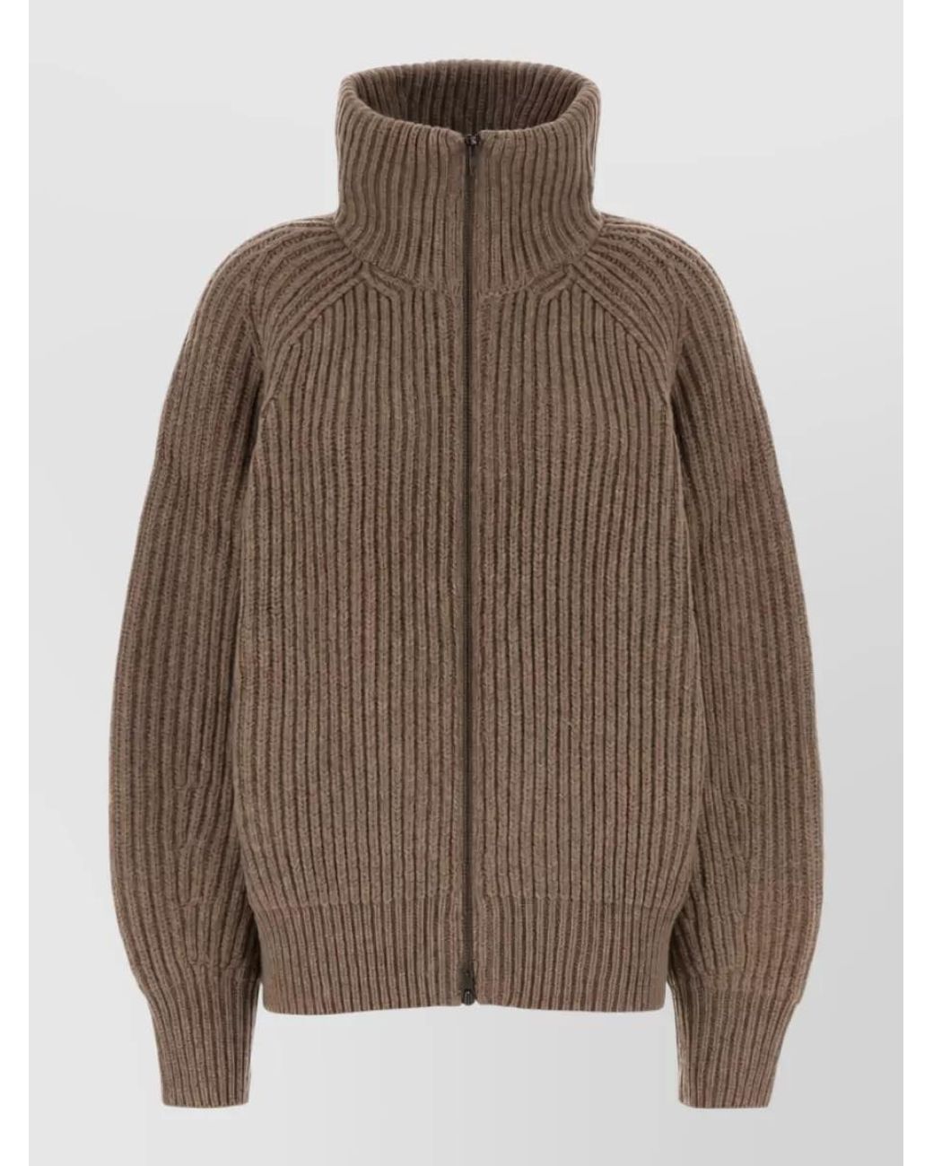 Soeur Brown Merino Wool Cardigan