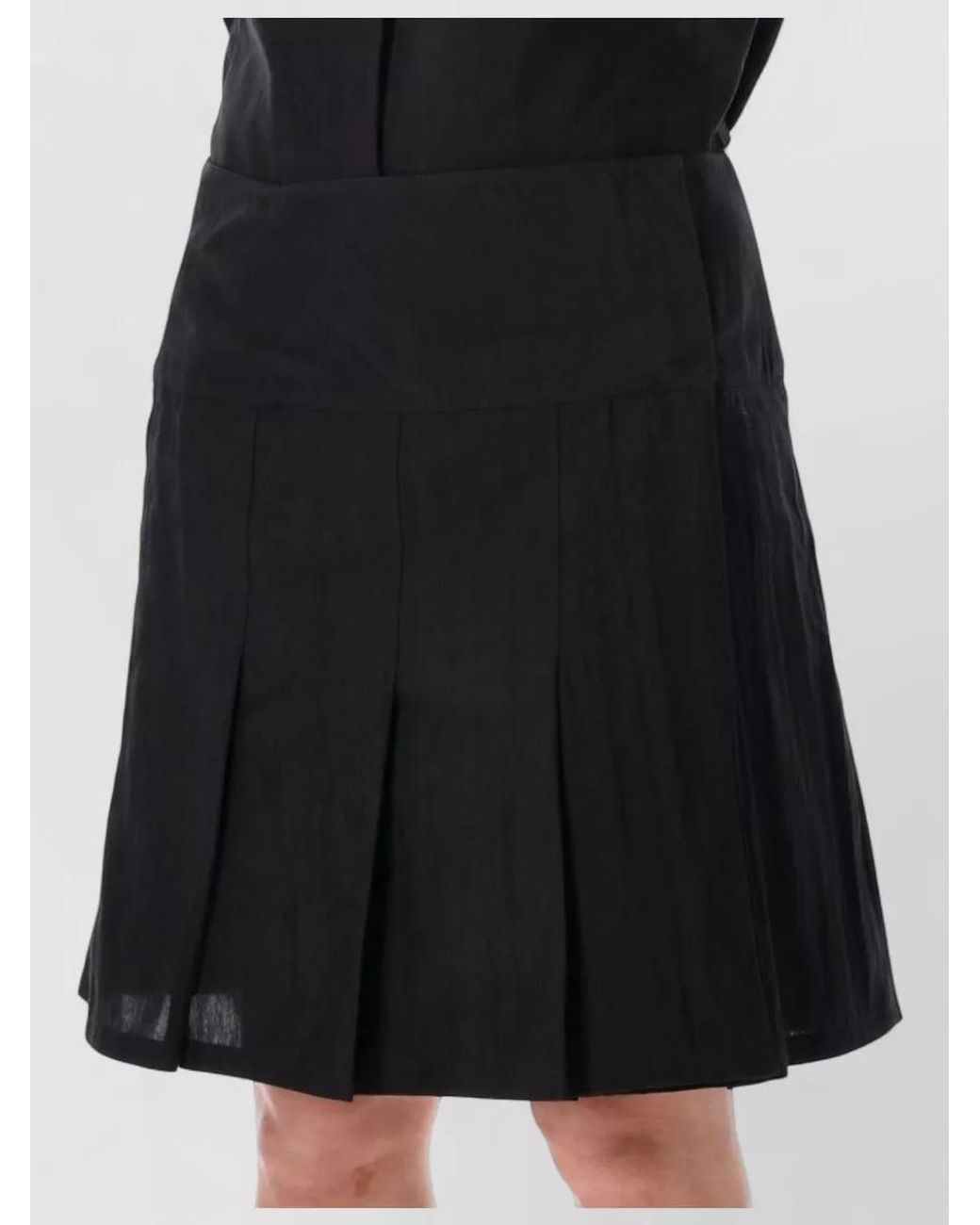 Our Legacy Black Pleated Mini Skirt
