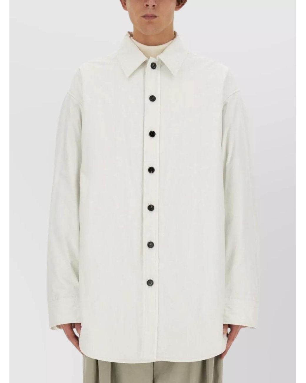 Bottega Veneta Natural Padded Oversized Shirt Jacket for men