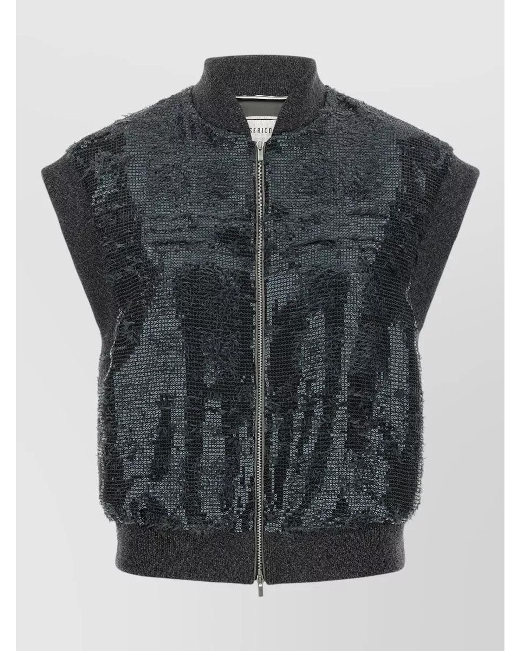 Peserico Black Sequin Sleeveless Vest