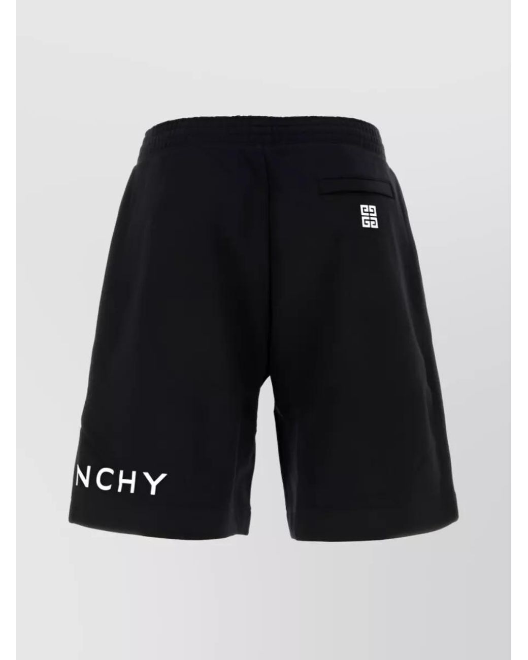 Givenchy Blue Cotton Logo-Print Bermuda Shorts for men
