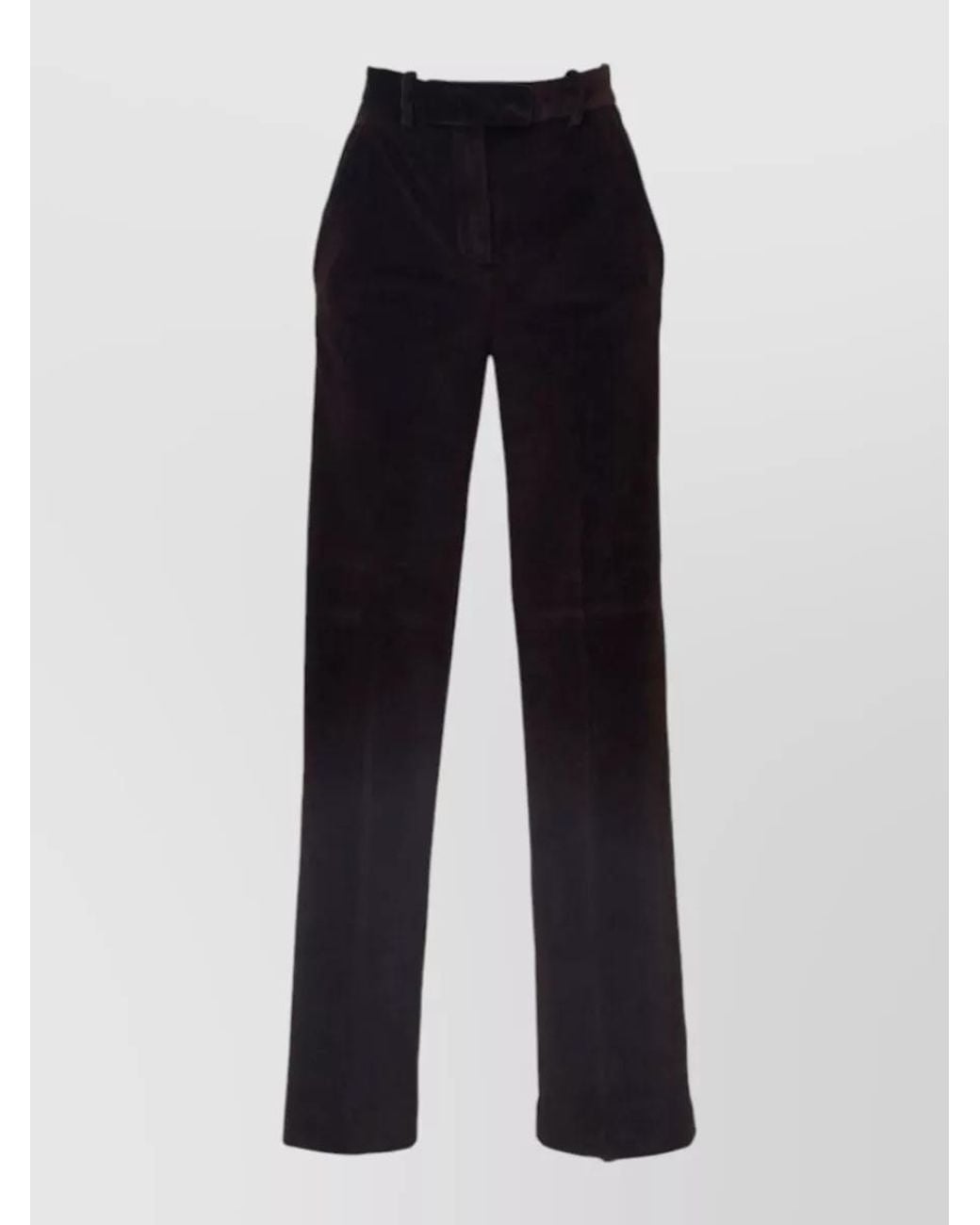 Circolo 1901 Blue Velvet Straight-Leg Trousers