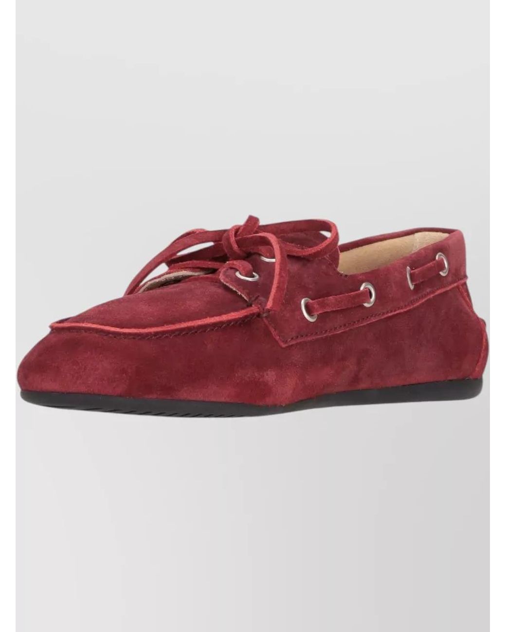 Miu Miu Red Suede Loafers
