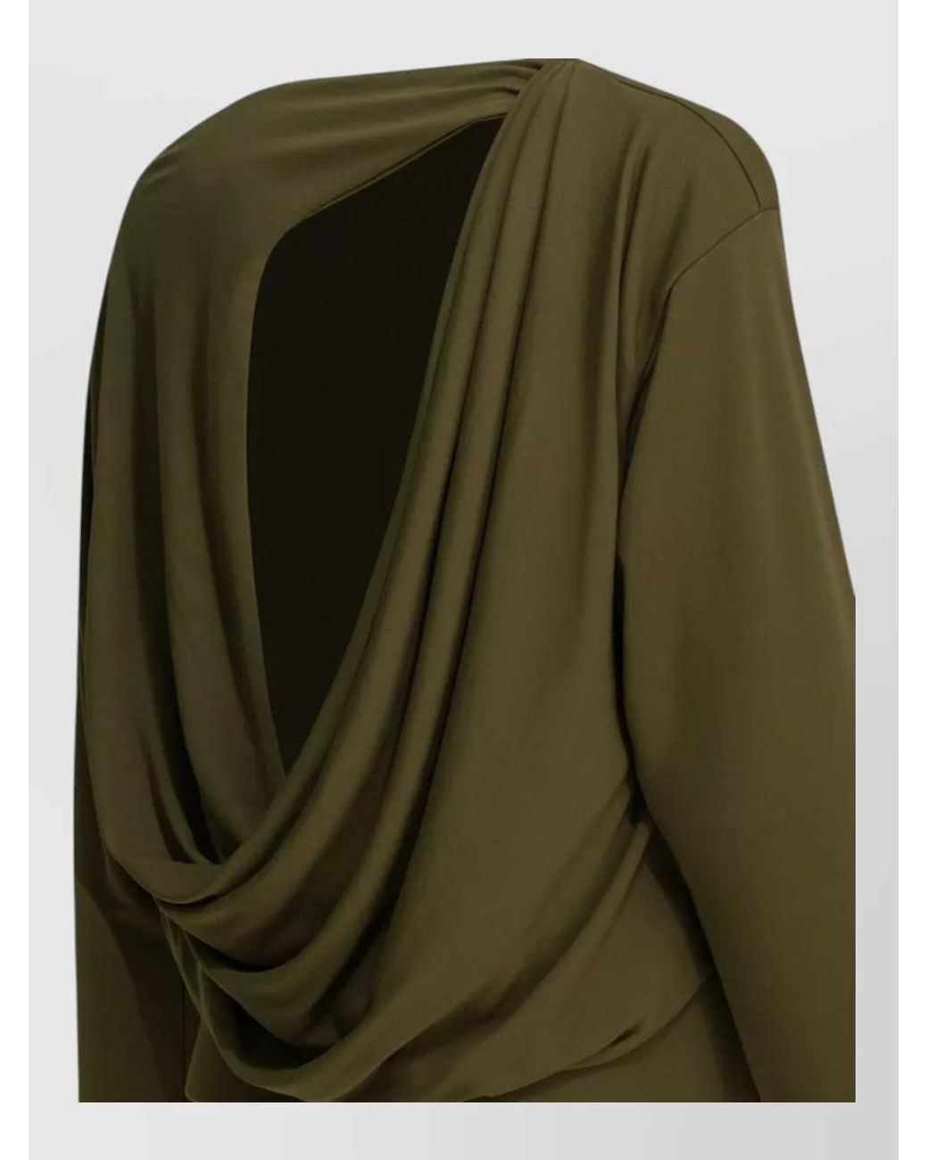 Jacquemus Green Draped V-Neck Strappy Mini Dress
