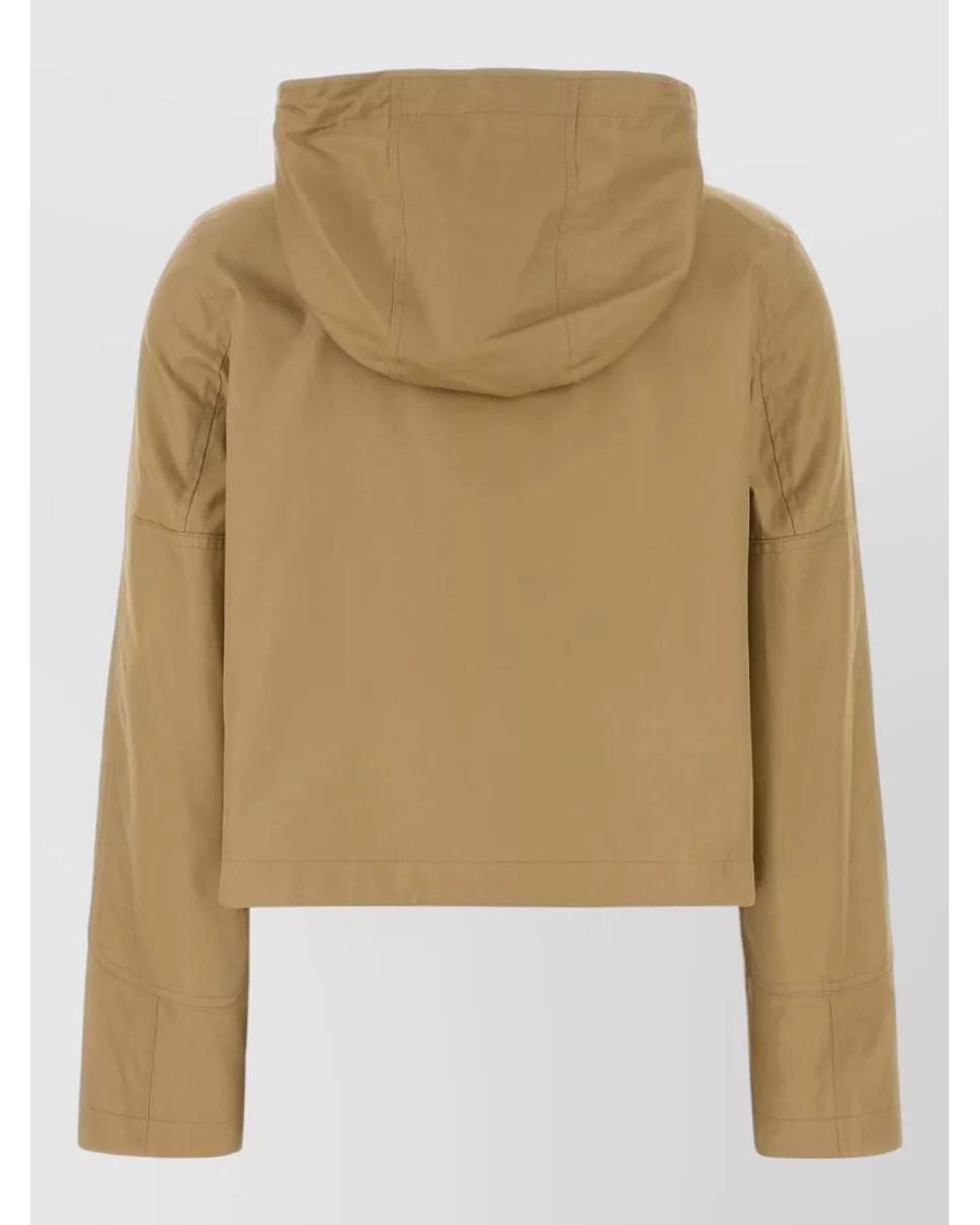 Burberry Natural Cotton Short Single-Breasted Coat