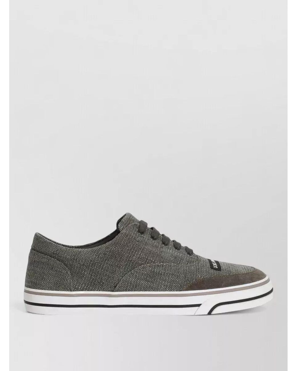 Dolce & Gabbana Gray Linen Low-Top Sneakers for men