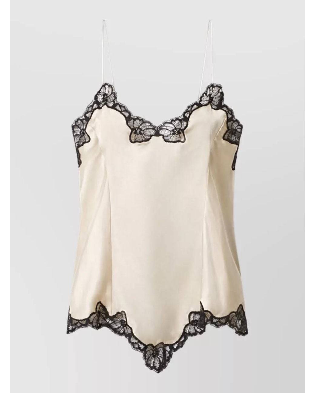 Isabel Marant Natural Silk Floral-Print Lace-Trim Swimsuit