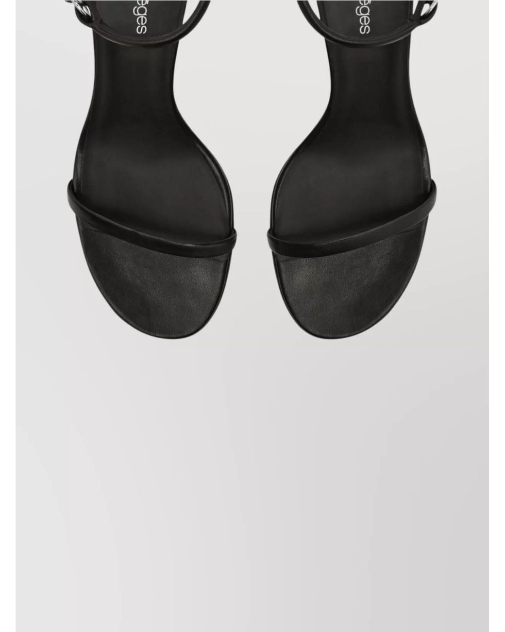 Courreges White Leather Wedge Sandals